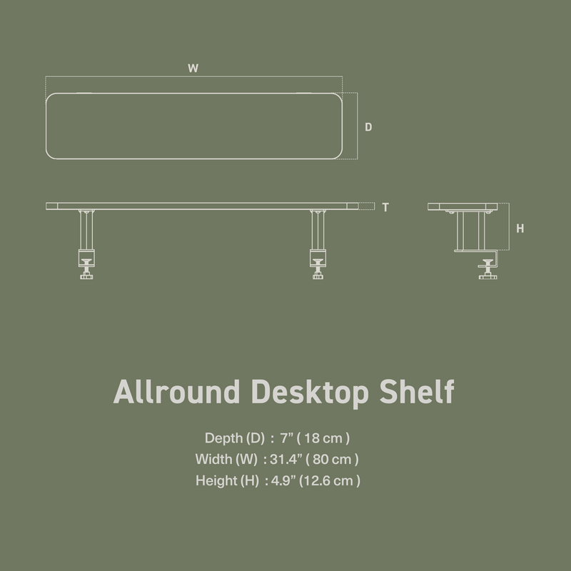 Allround Desktop Shelf