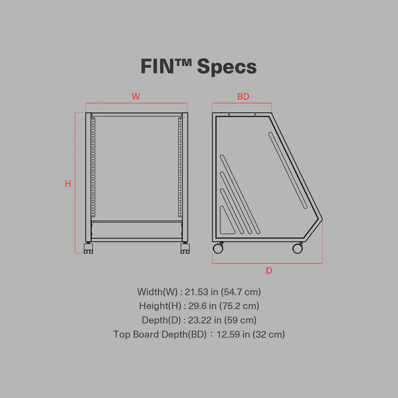 Fin 13U Rack Case